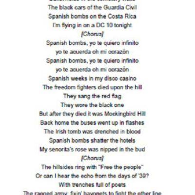 significado de la canción: spanish bombs de the clash