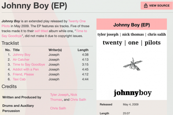 significado de la canción: johnny boy de twenty one pilots