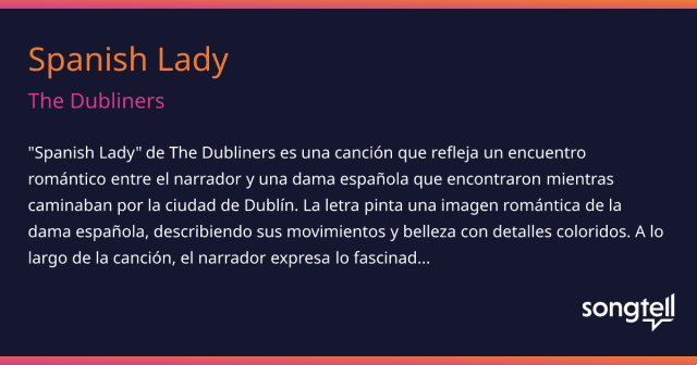 significado de la canción: spanish lady de the dubliners