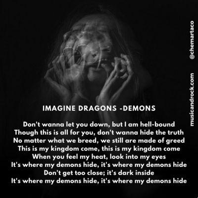 significado de la canción: demons de imagine dragons